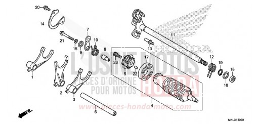 GEARSHIFT DRUM (NC750XA) NC750XAK de 2019